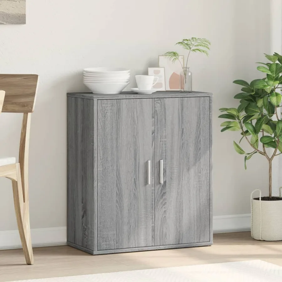 Buffet sonoma gris 60x31x70 cm bois d'ingénierie - 3