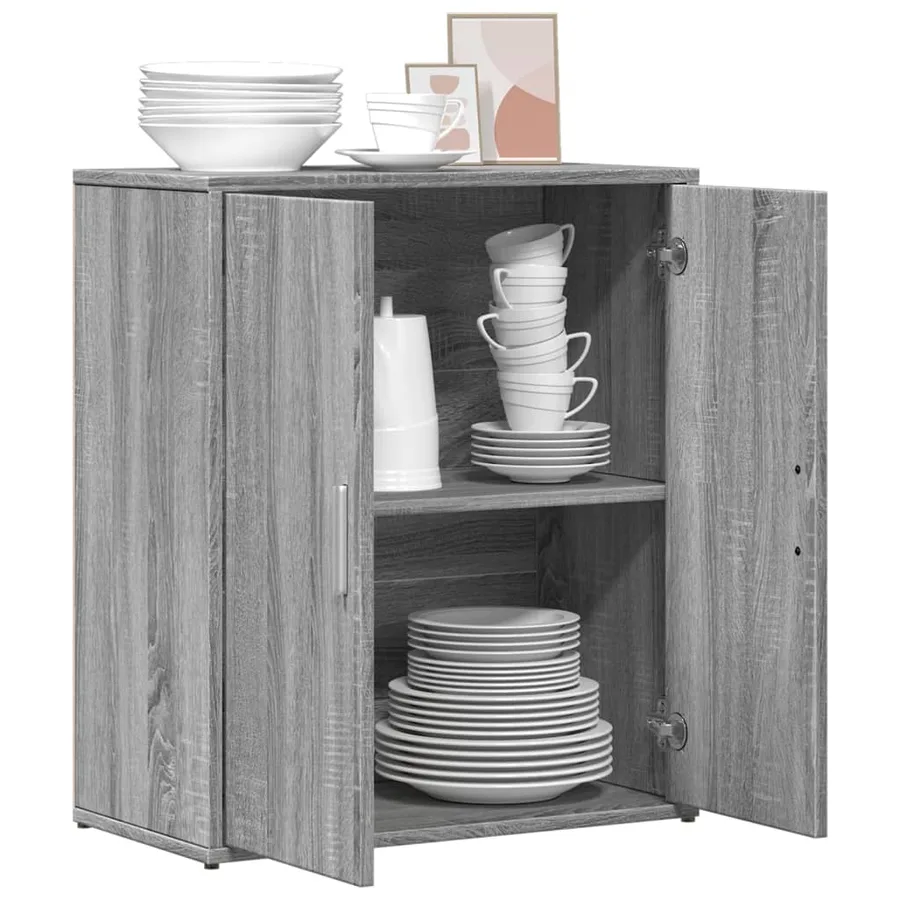 Buffet sonoma gris 60x31x70 cm bois d'ingénierie - 4