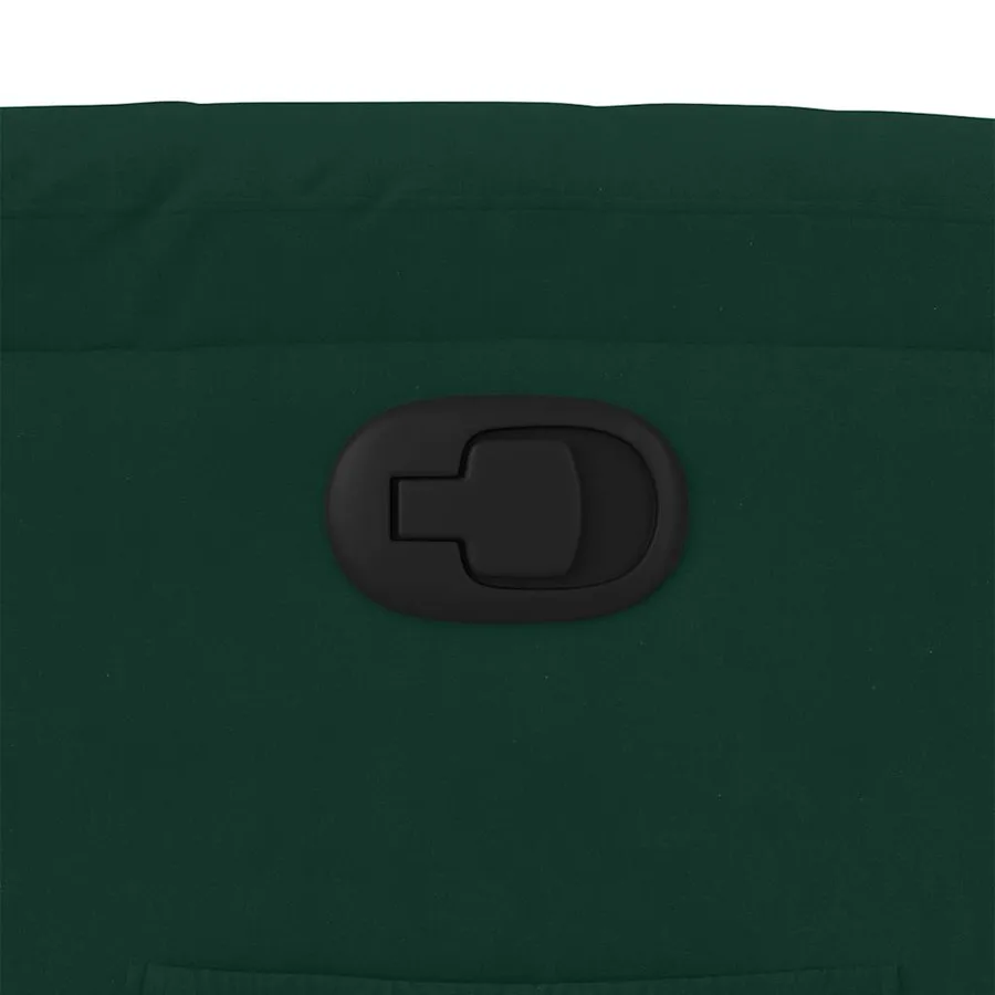 Fauteuil inclinable vert foncé velours - 9