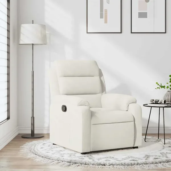 Fauteuil inclinable Crème Velours