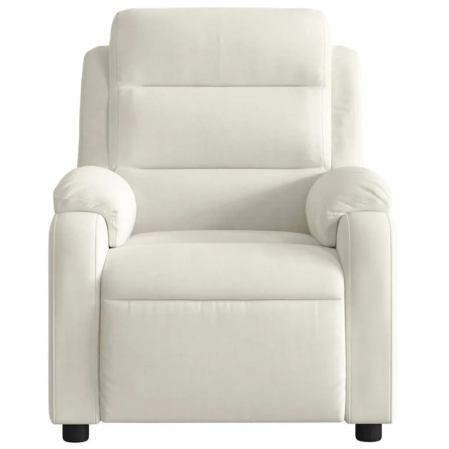 Fauteuil inclinable Crème Velours - 6