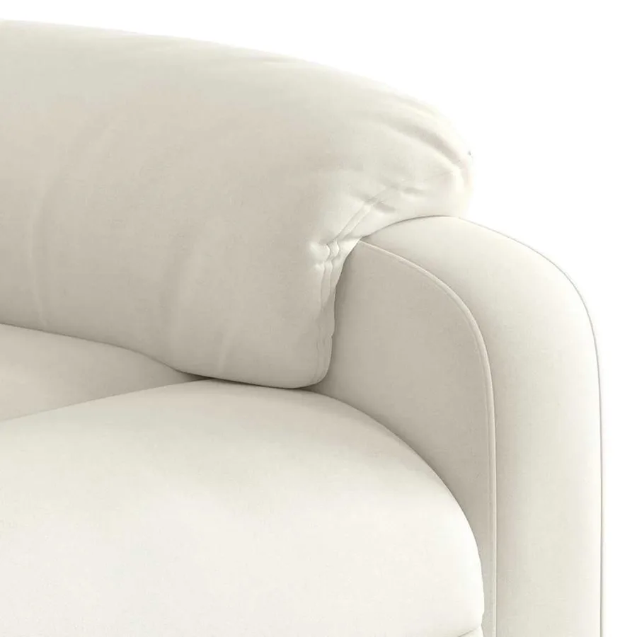 Fauteuil inclinable Crème Velours - 8