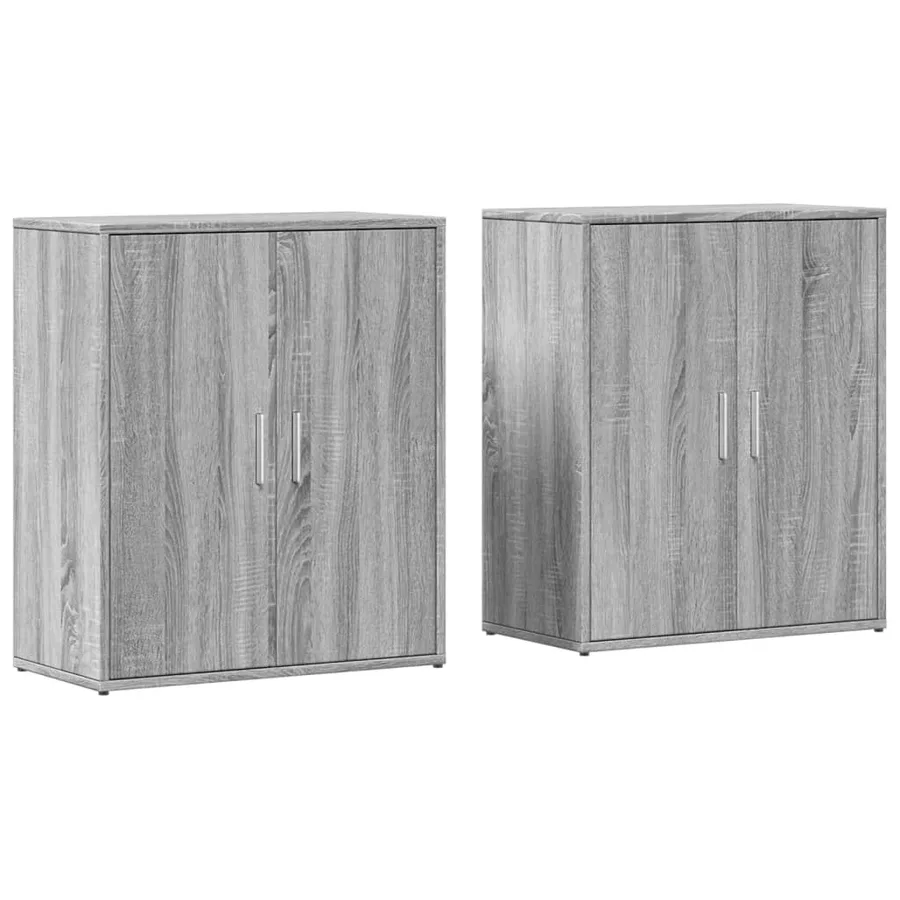 Buffets 2 pcs sonoma gris 60x31x70 cm bois d'ingénierie - 2