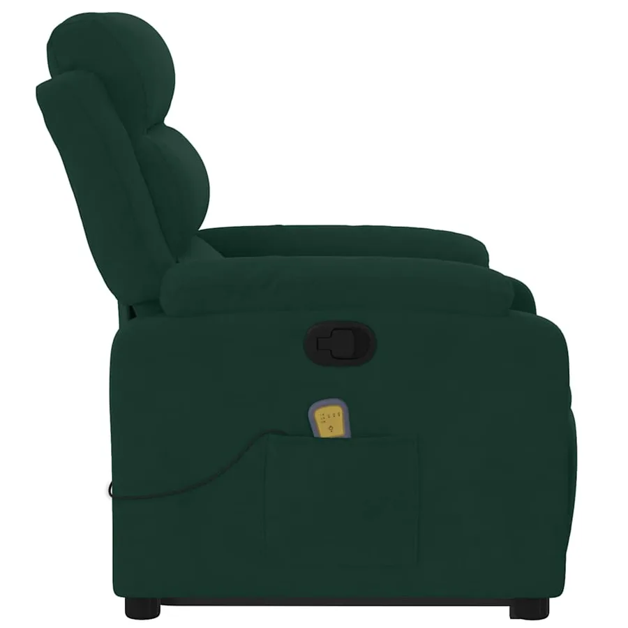 Fauteuil inclinable Vert foncé Velours - 10
