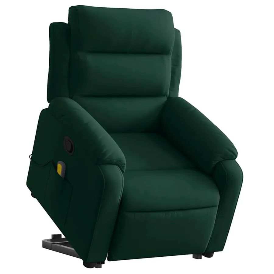 Fauteuil inclinable Vert foncé Velours - 3