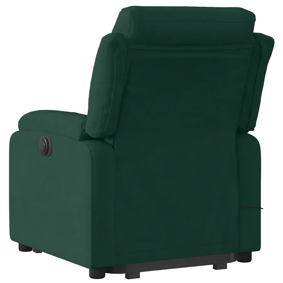 Fauteuil inclinable Vert foncé Velours - 5