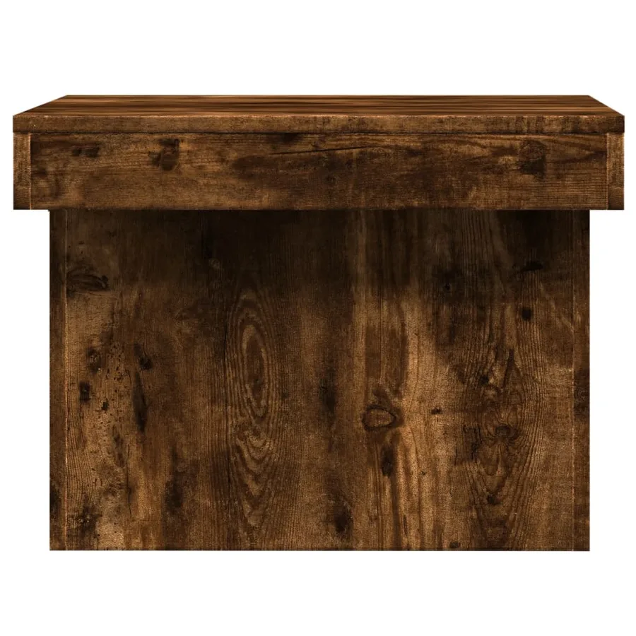 Table basse chêne fumé 100x55x40 cm bois d'ingénierie - 6