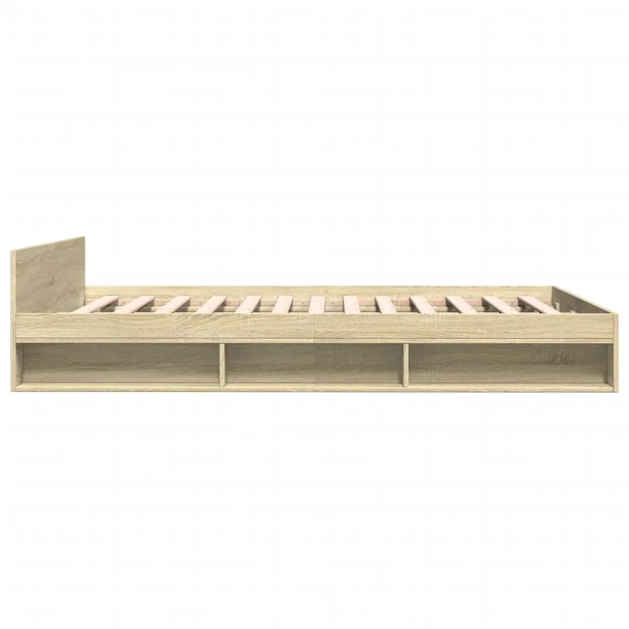 Cadre de lit avec tiroirs sans matelas chêne sonoma 160x200 cm - 5