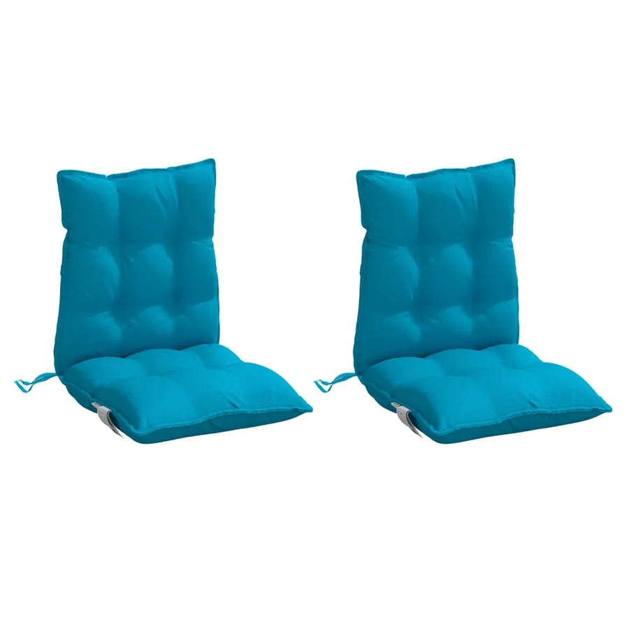 Coussins de chaise à dossier bas lot de 2 bleu clair - 10