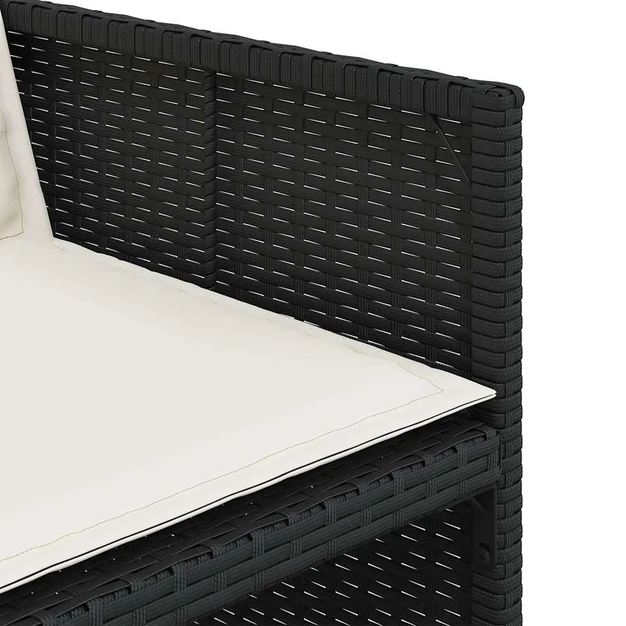 Ensemble à manger de jardin 13 pcs coussins noir résine tressée - 7