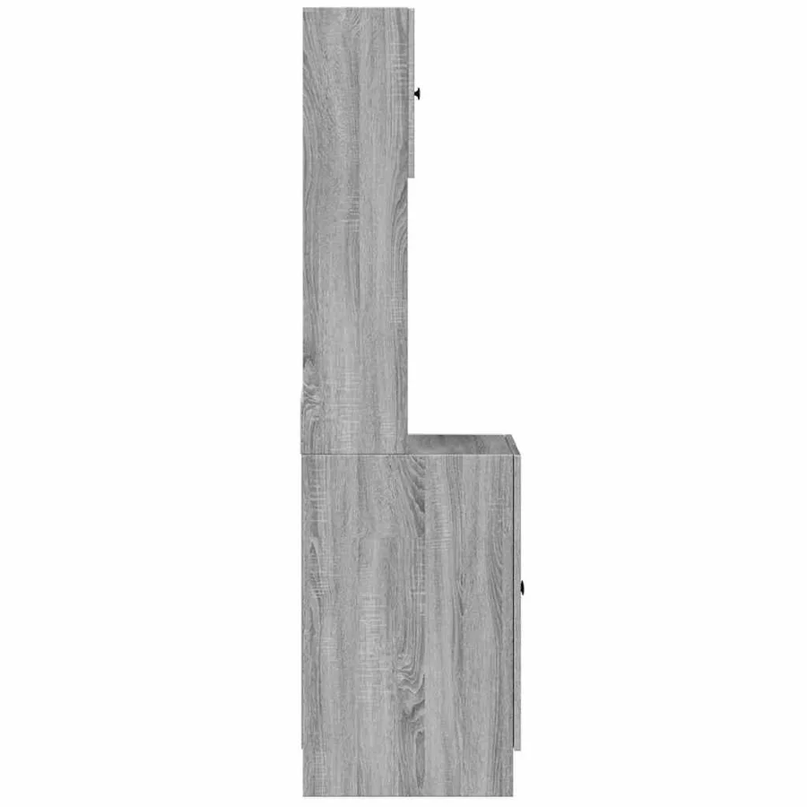 Armoire de cuisine sonoma gris 60x50x180 cm bois d’ingénierie - 5