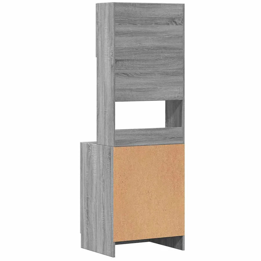 Armoire de cuisine sonoma gris 60x50x180 cm bois d’ingénierie - 6