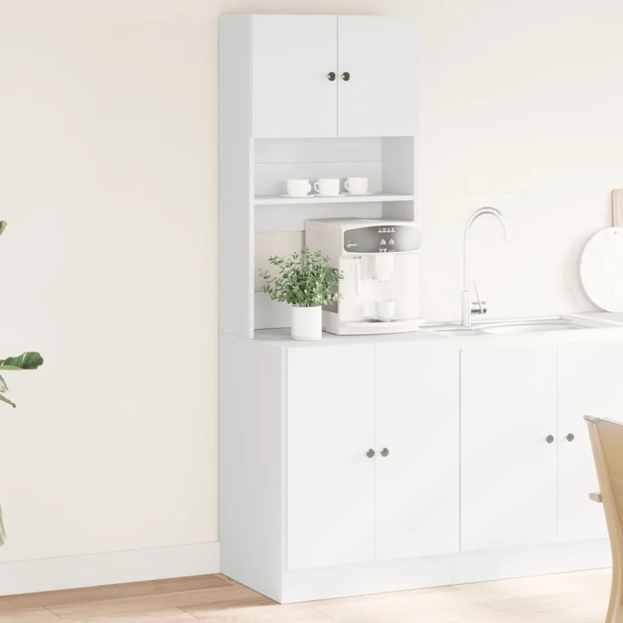 Armoire de cuisine blanc 60x50x180 cm bois d'ingénierie