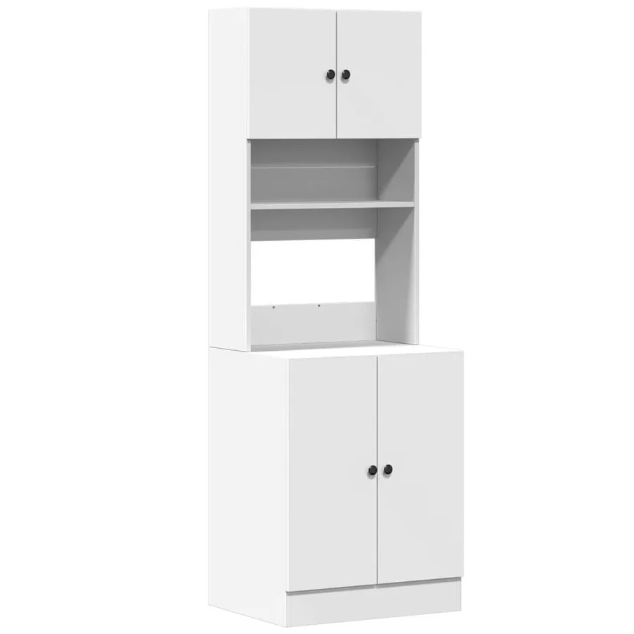 Armoire de cuisine blanc 60x50x180 cm bois d'ingénierie - 2