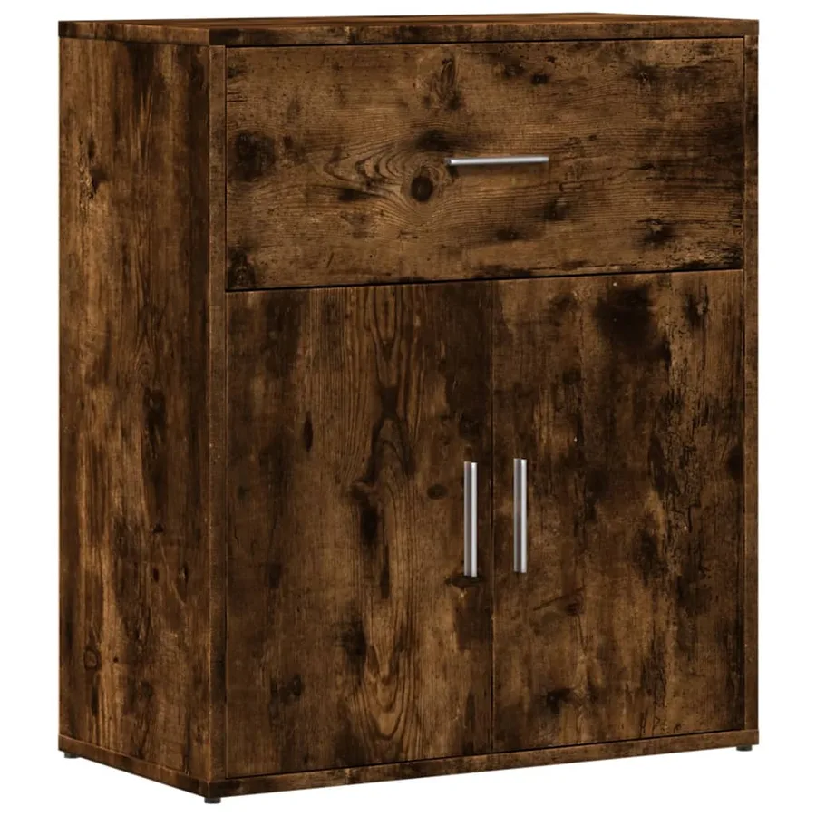 Buffets 2 pcs chêne fumé 60x31x70 cm bois d'ingénierie - 4