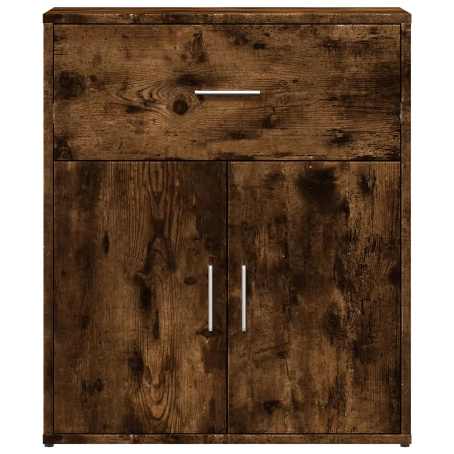 Buffets 2 pcs chêne fumé 60x31x70 cm bois d'ingénierie - 5