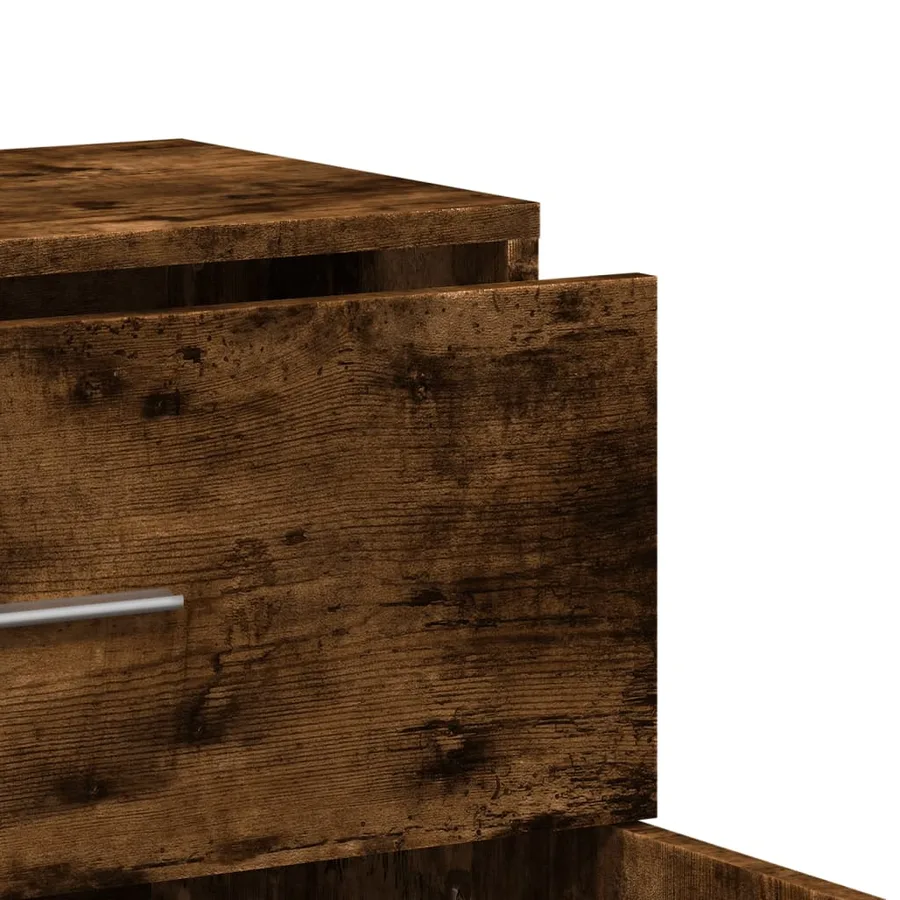 Buffets 2 pcs chêne fumé 60x31x70 cm bois d'ingénierie - 8