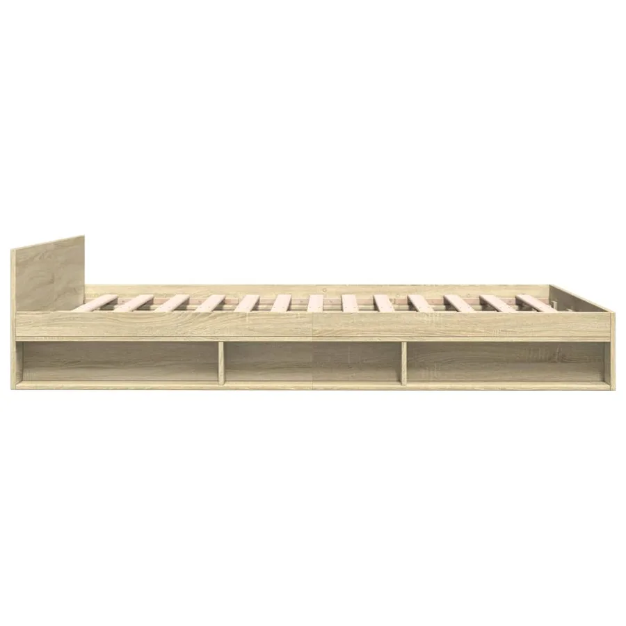 Cadre de lit avec tiroirs sans matelas chêne sonoma 150x200 cm - 5