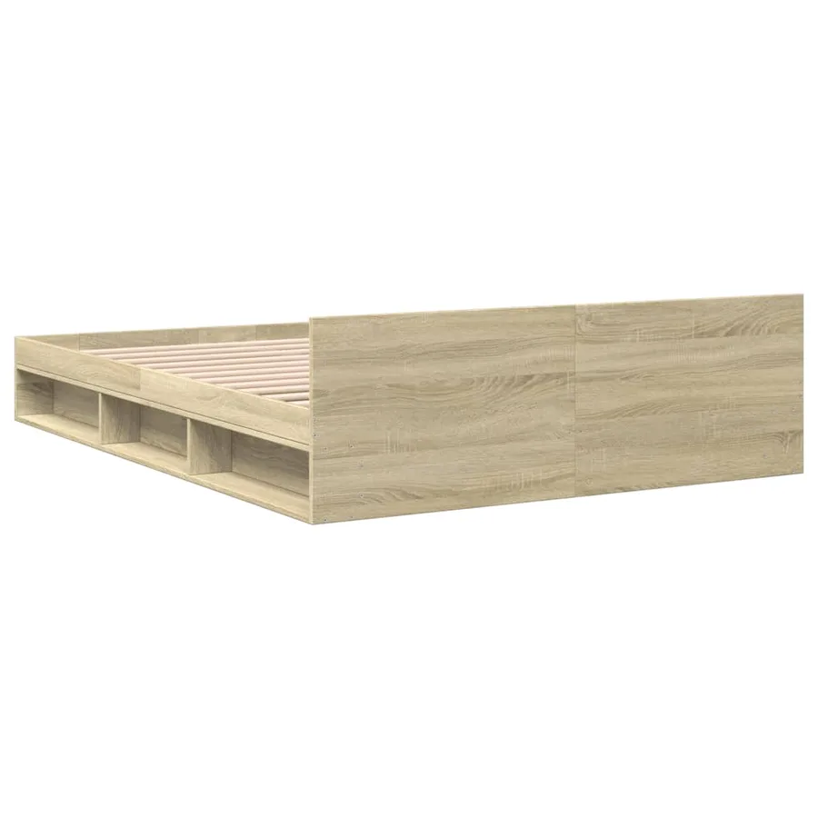 Cadre de lit avec tiroirs sans matelas chêne sonoma 150x200 cm - 6