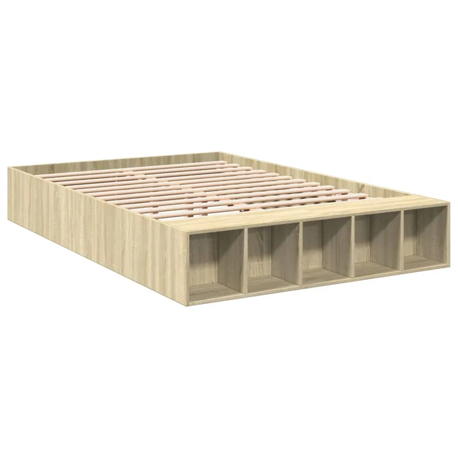 Cadre de lit sans matelas chêne sonoma 120x190 cm - 3