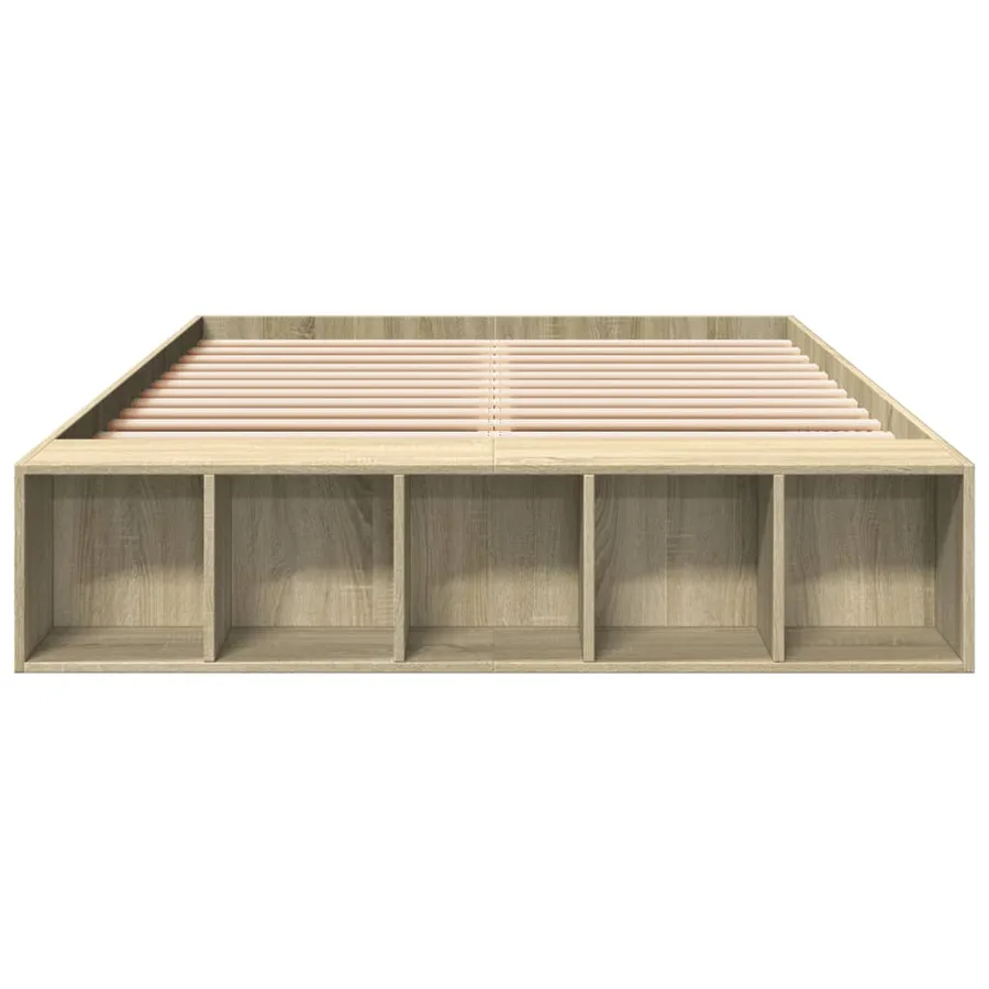 Cadre de lit sans matelas chêne sonoma 120x190 cm - 4