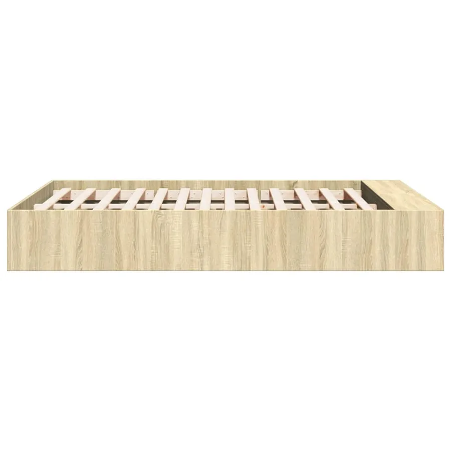 Cadre de lit sans matelas chêne sonoma 120x190 cm - 5