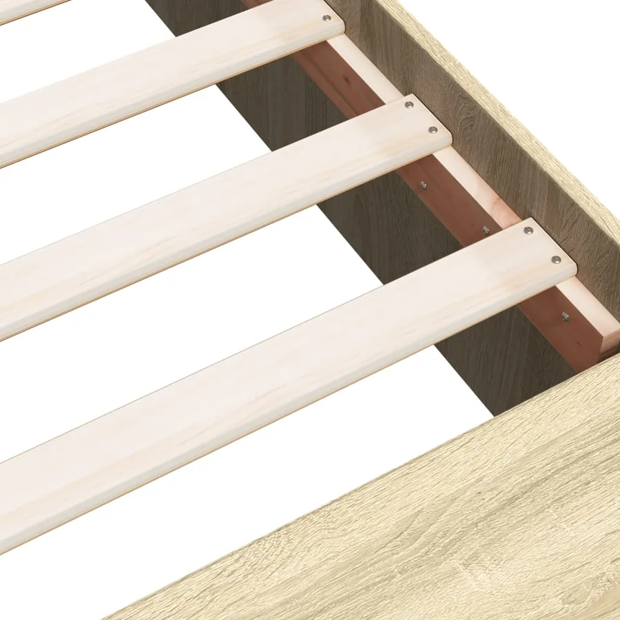 Cadre de lit sans matelas chêne sonoma 120x190 cm - 8