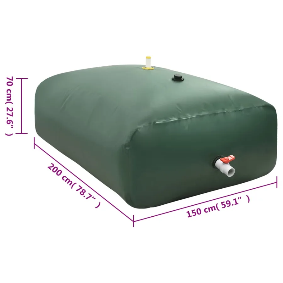 Réservoir d'eau avec robinet pliable 2100 L PVC - 8