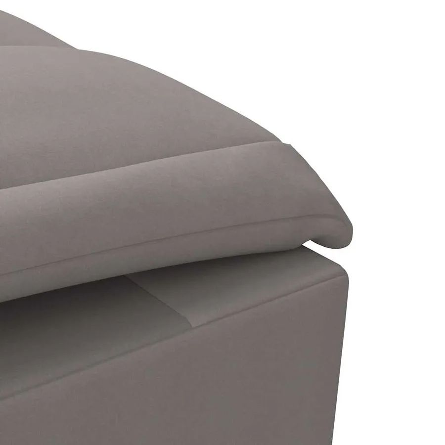 Chaise longue de massage avec traversin taupe tissu - 8