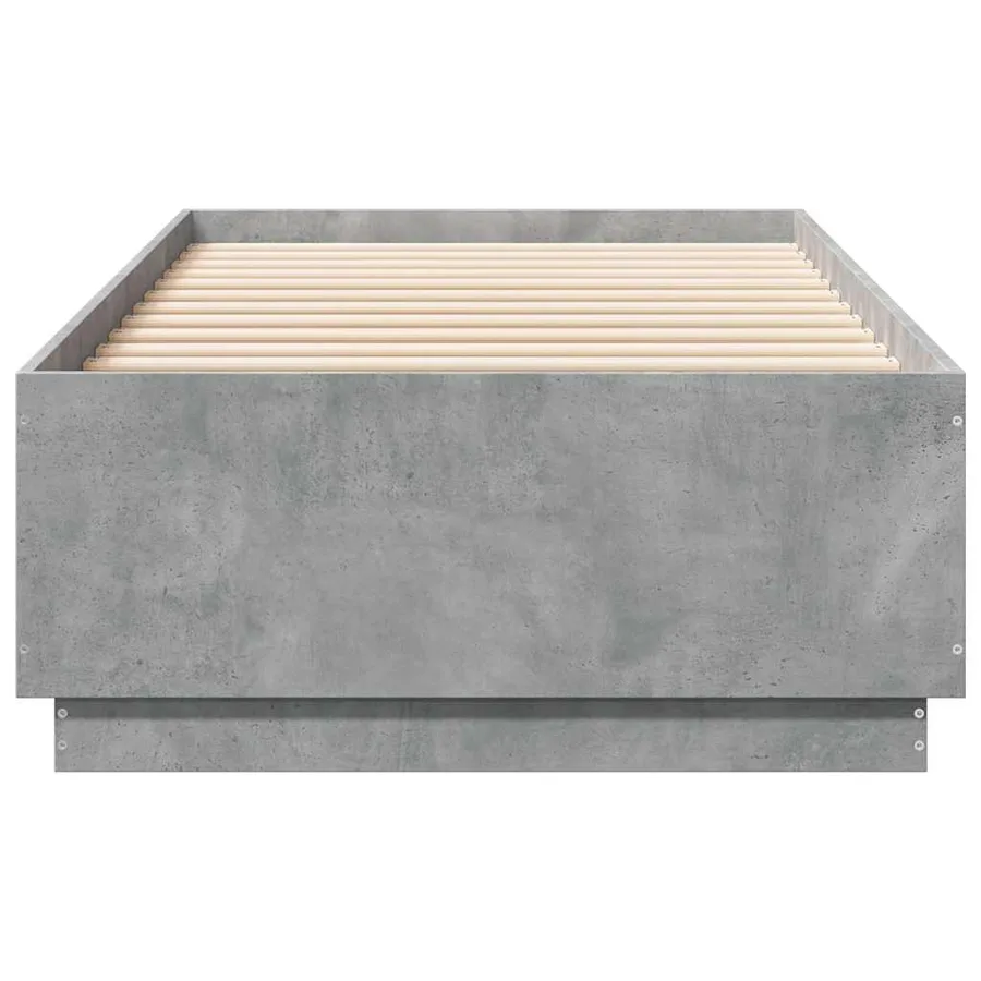 Cadre de lit sans matelas gris béton 100x200 cm - 4