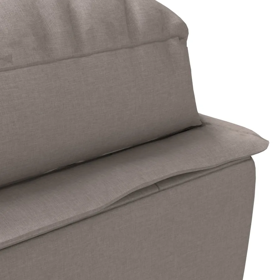 Chaise longue avec coussins taupe tissu - 8