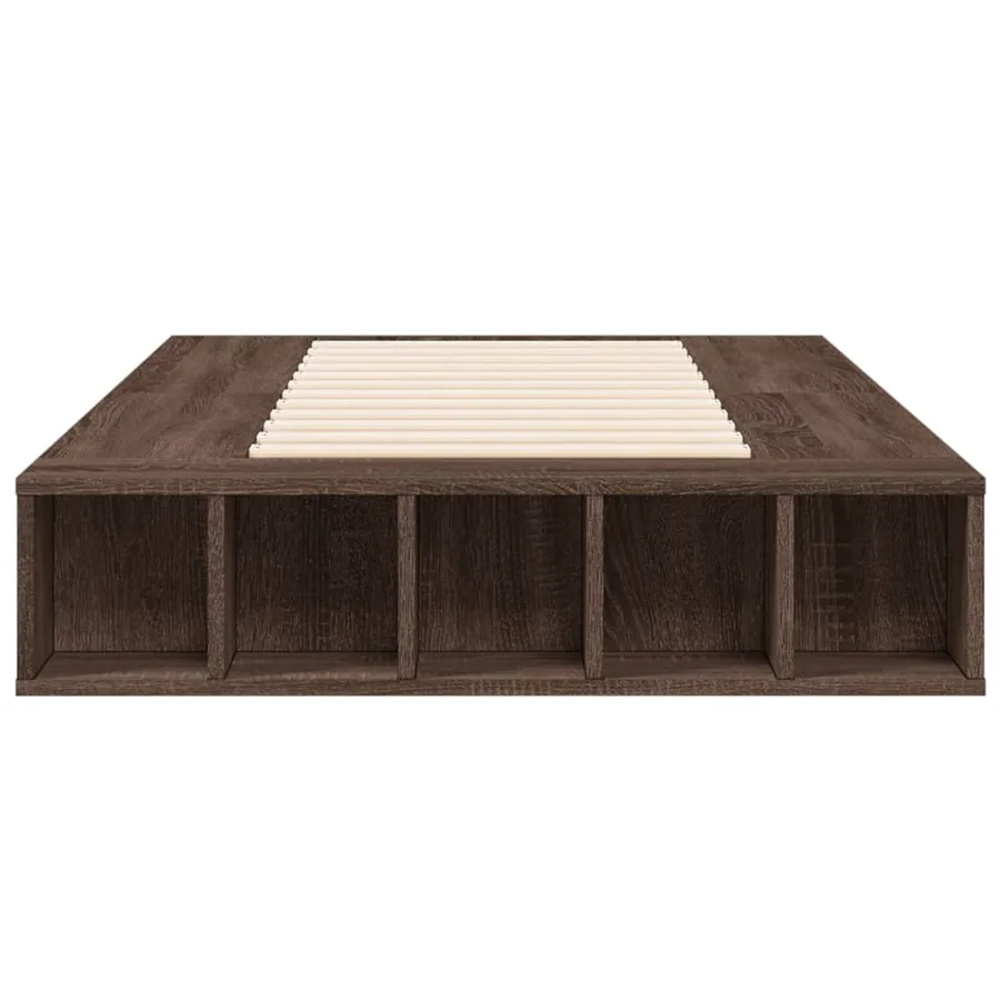 Cadre de lit sans matelas chêne marron 100x200 cm - 4