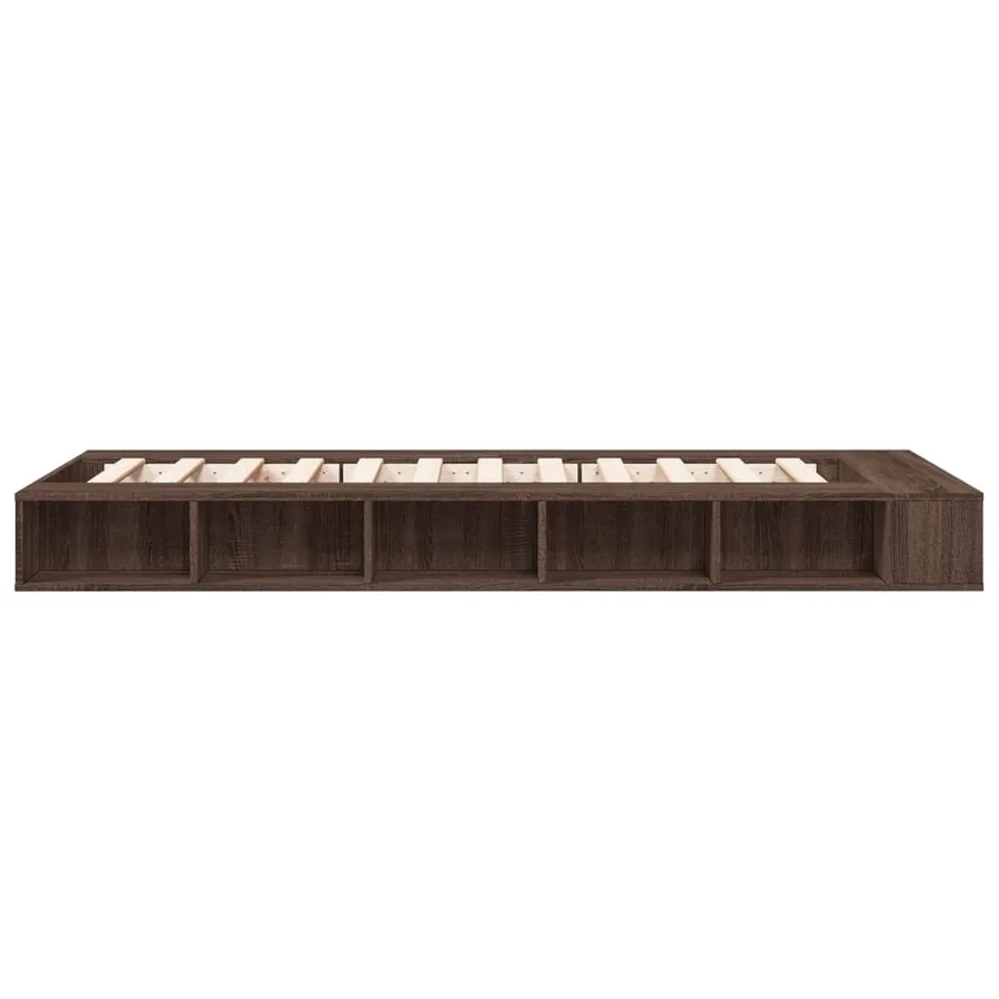 Cadre de lit sans matelas chêne marron 100x200 cm - 5