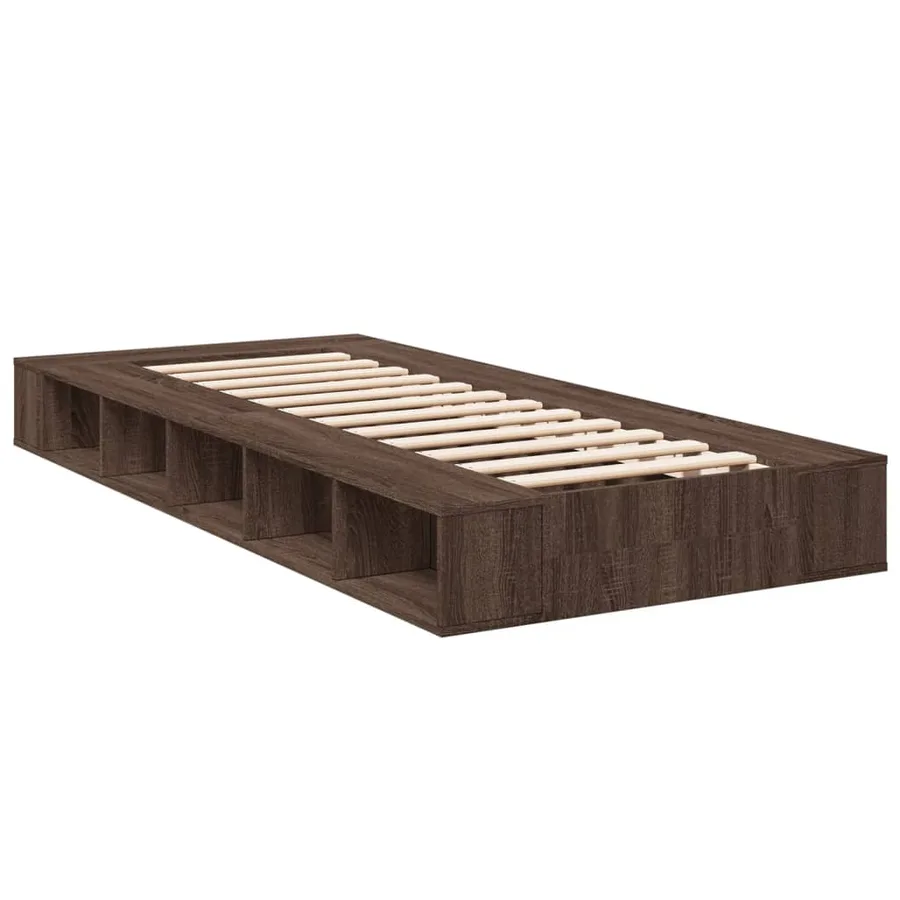 Cadre de lit sans matelas chêne marron 100x200 cm - 6