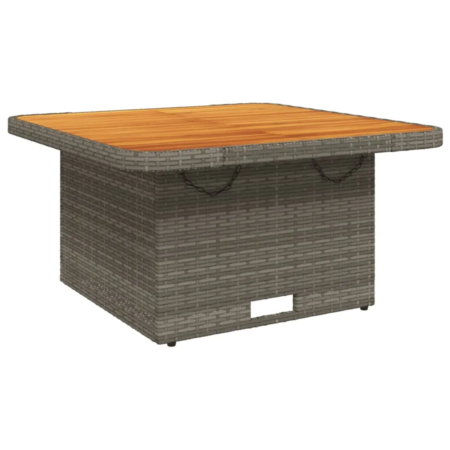 Ensemble de bistro 3 pcs avec coussins gris résine tressée - 4