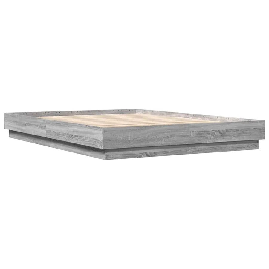 Cadre de lit sans matelas sonoma gris 150x200 cm - 3