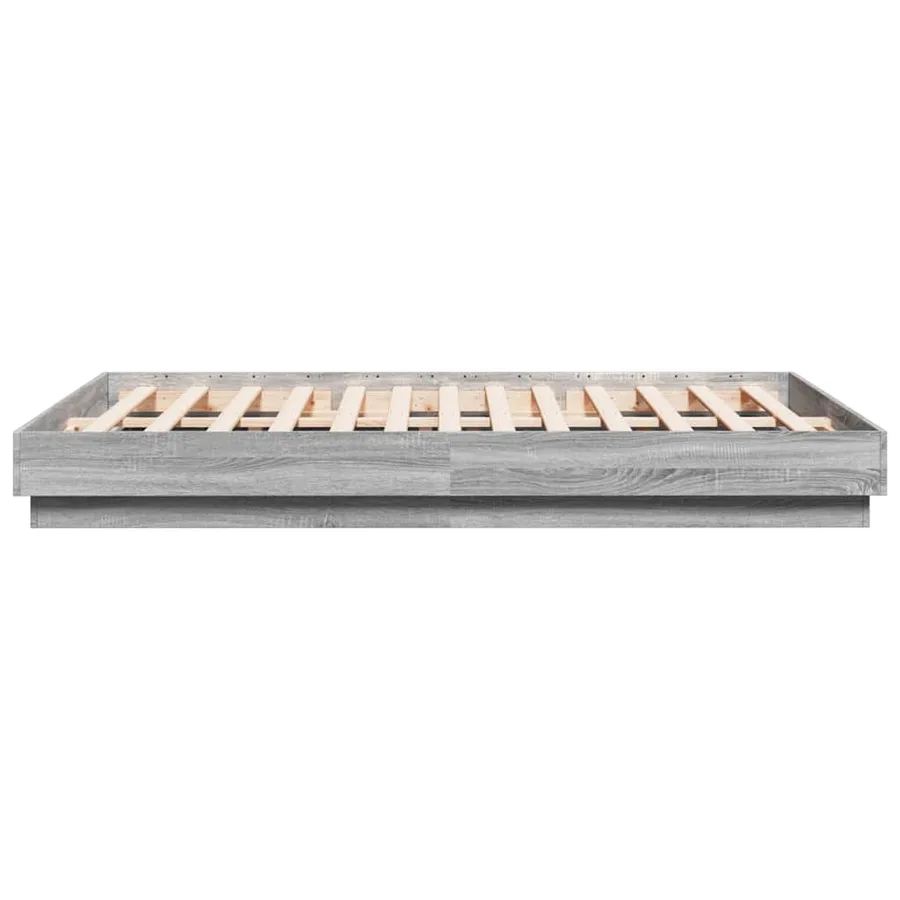 Cadre de lit sans matelas sonoma gris 150x200 cm - 5