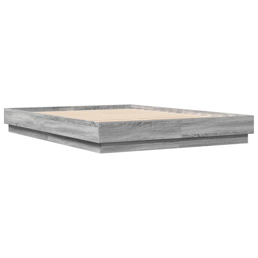 Cadre de lit sans matelas sonoma gris 150x200 cm - 6