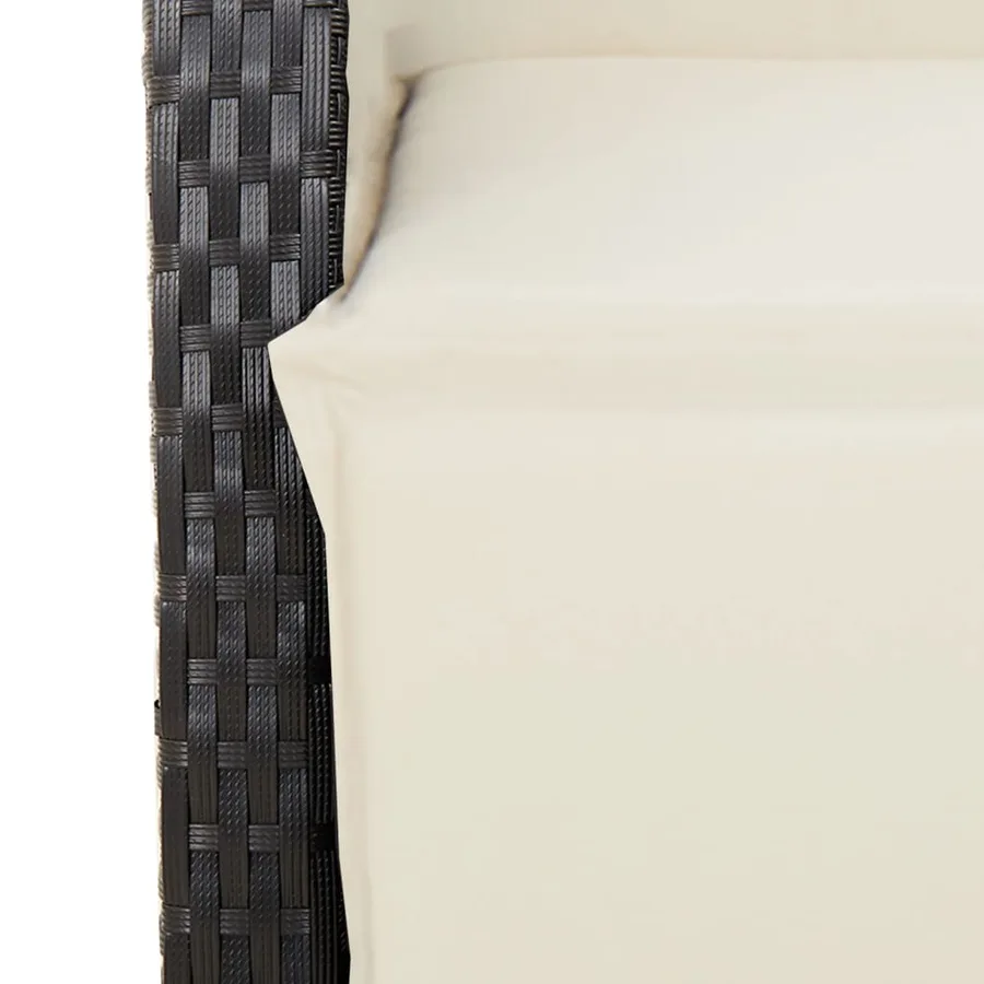 Ensemble de bistro de jardin 11 pcs coussins noir poly rotin - 7