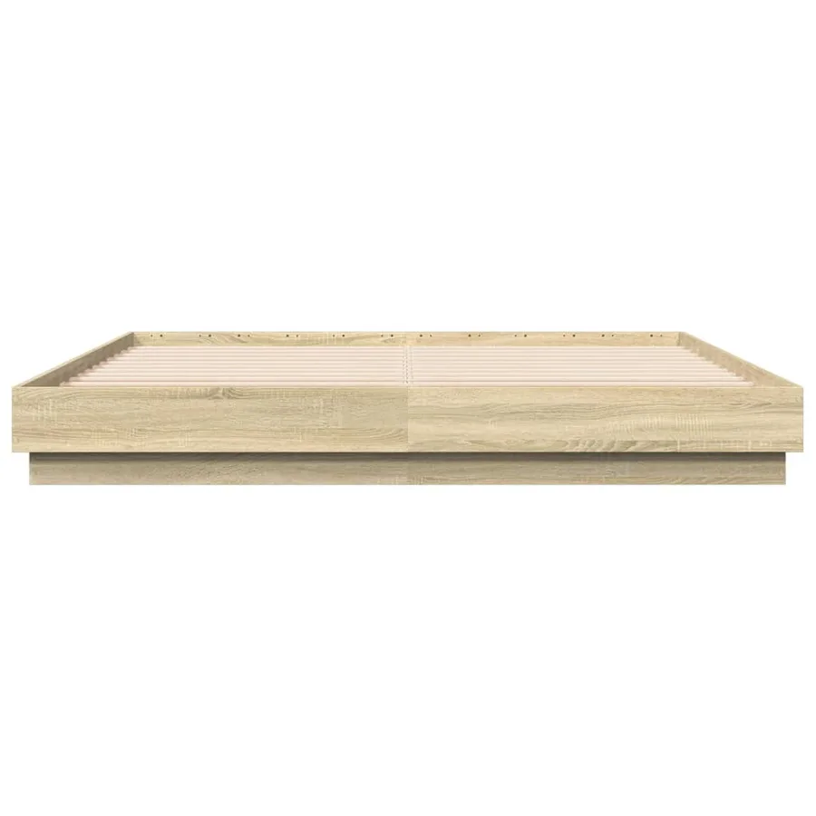 Cadre de lit sans matelas chêne sonoma 180x200 cm - 4
