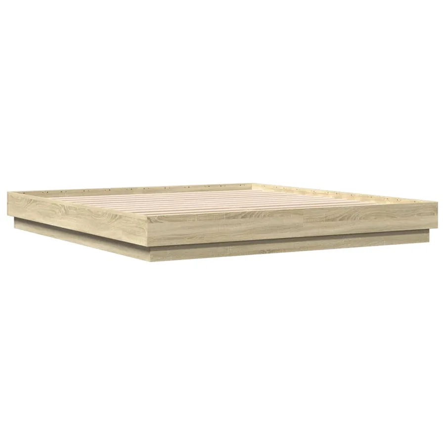 Cadre de lit sans matelas chêne sonoma 180x200 cm - 6
