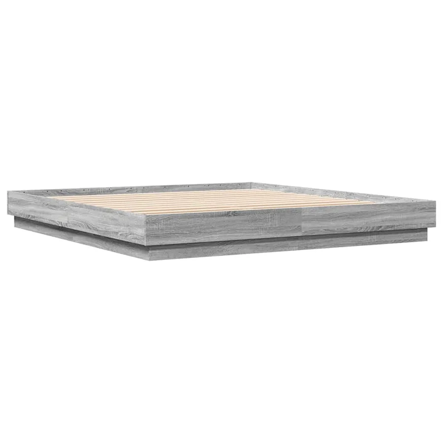 Cadre de lit sans matelas sonoma gris 180x200 cm - 3
