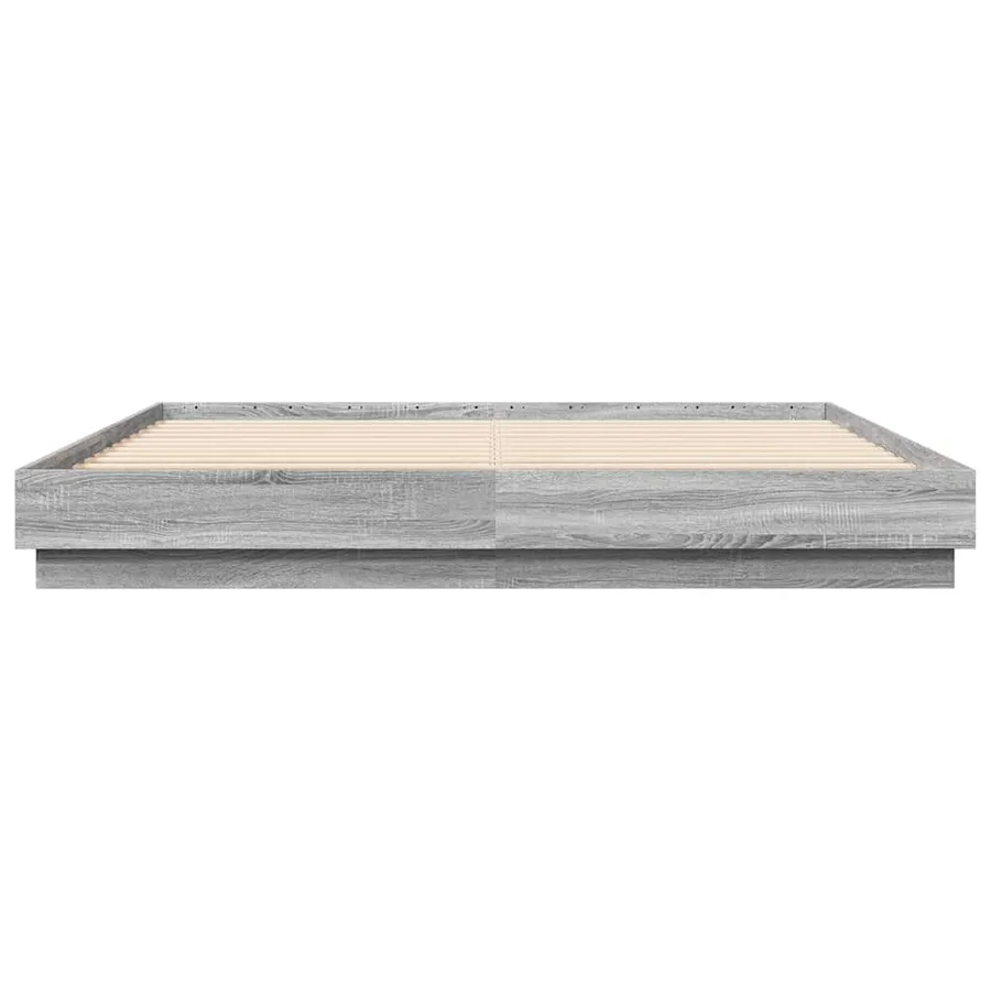 Cadre de lit sans matelas sonoma gris 180x200 cm - 4