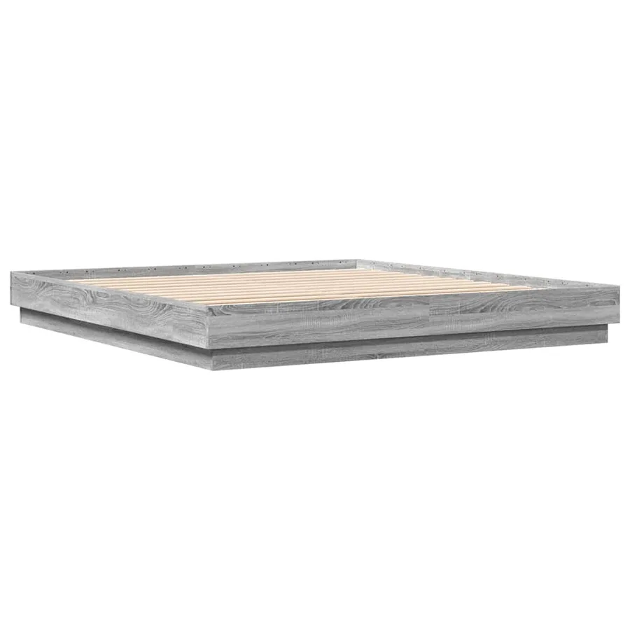 Cadre de lit sans matelas sonoma gris 180x200 cm - 6