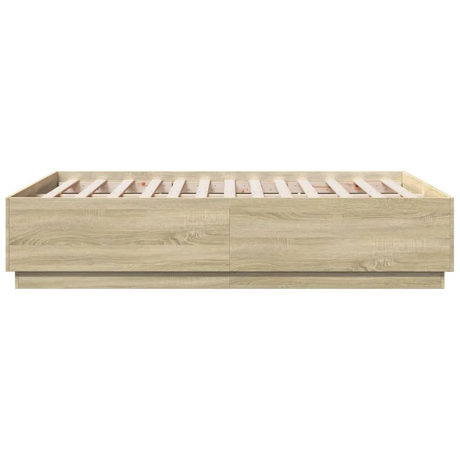 Cadre de lit sans matelas chêne sonoma 120x190 cm - 5