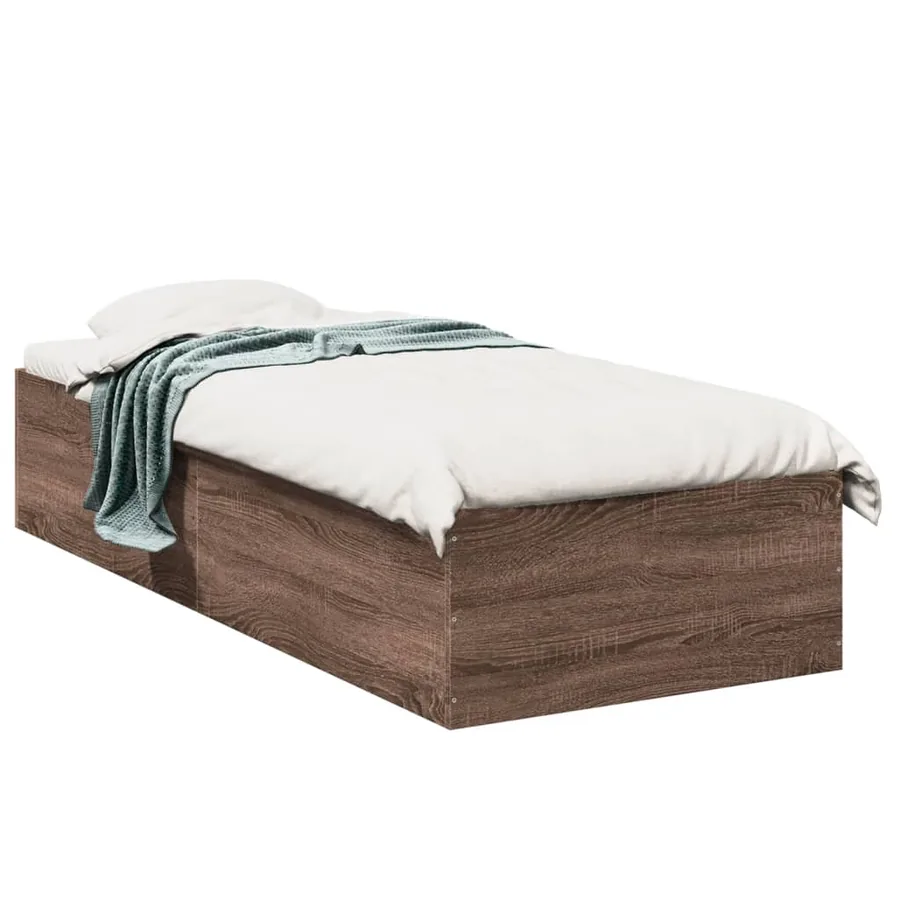 Cadre de lit sans matelas chêne marron 90x200 cm