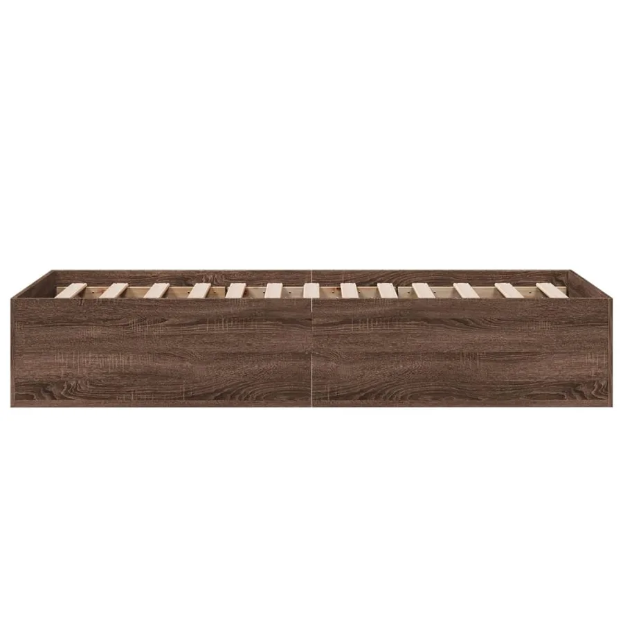 Cadre de lit sans matelas chêne marron 90x200 cm - 5