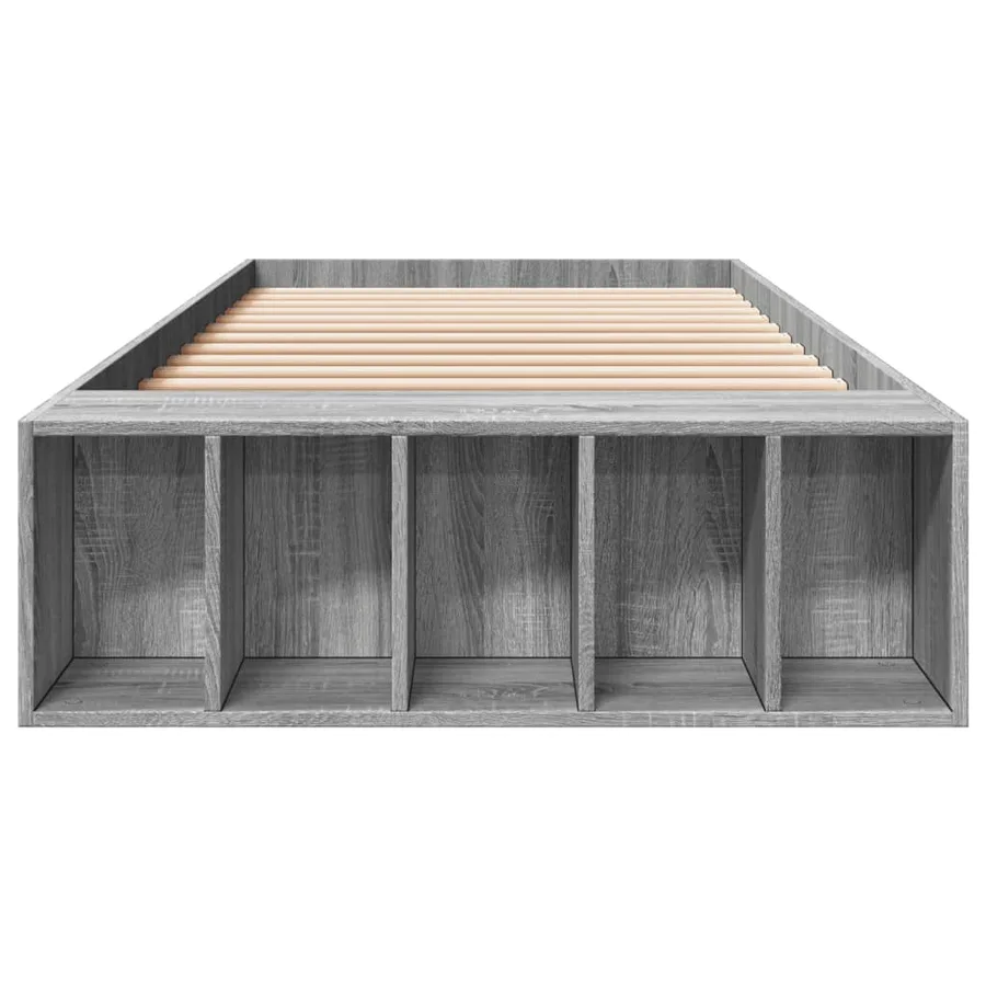 Cadre de lit sans matelas sonoma gris 100x200 cm - 4