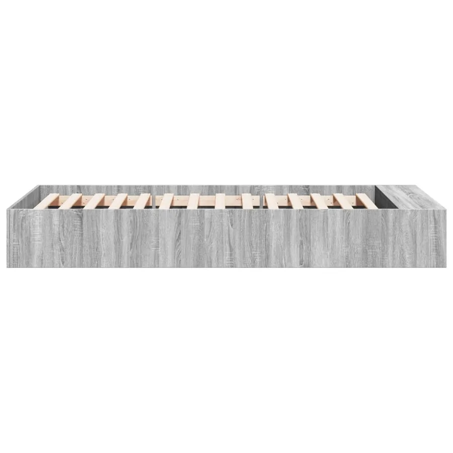 Cadre de lit sans matelas sonoma gris 100x200 cm - 5