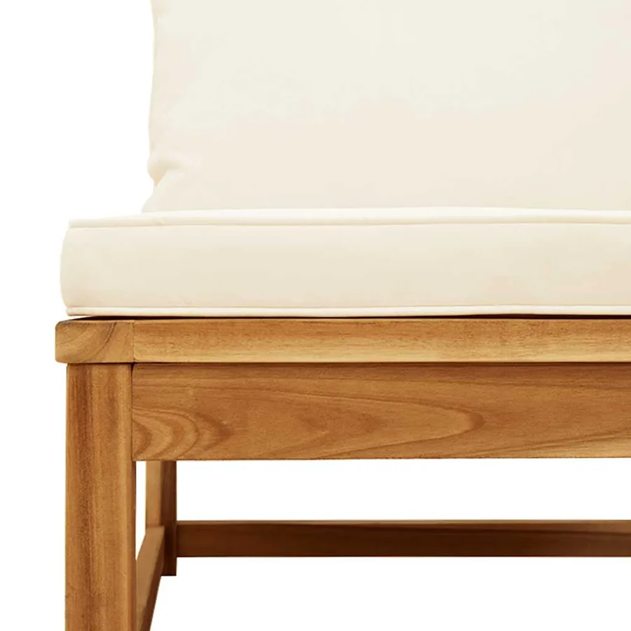 Salon de jardin avec coussins 9 pcs bois massif d'acacia - 5